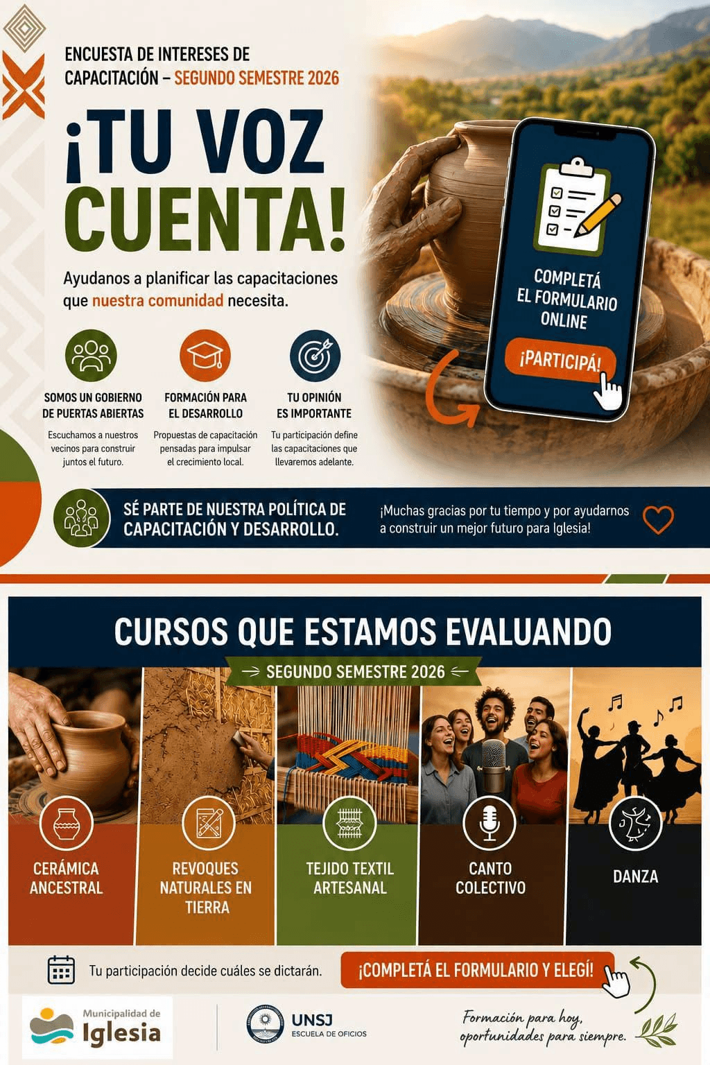 ¡TU VOZ CUENTA! | Encuesta de Intereses de Capacitación – Segundo Semestre 2026