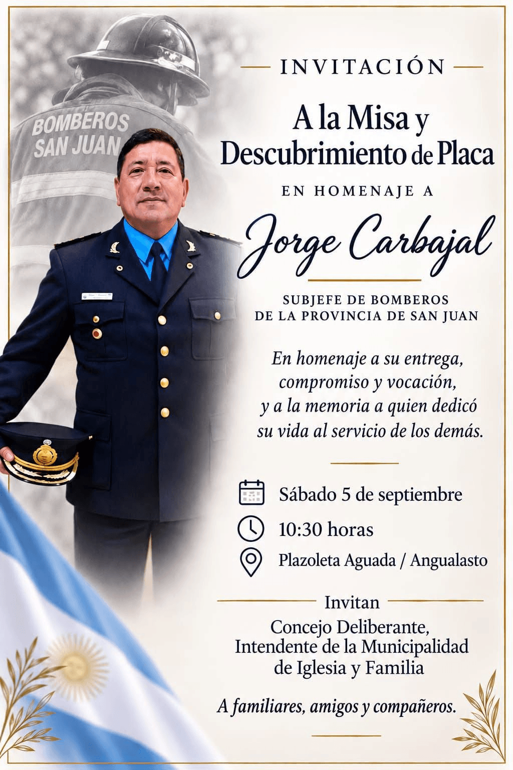 Angualasto honra a uno de sus hijos