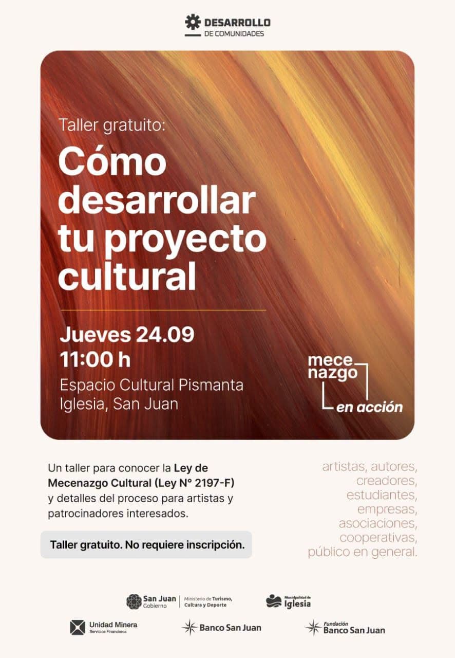 ¿TENÉS UNA IDEA O UN PROYECTO CULTURAL?